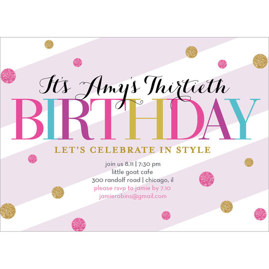 Sparkling Bubbles Invitations